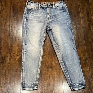 High Rise Curvy Ankle Skinny Women's Jeans in Classic Blue